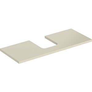 Geberit One plate 505275004 120 x 3 x 47 cm, sand-grey/high-gloss lacquered, cut-out in the centre
