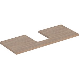 Geberit One Waschtisch-Platte 505275005 120 x 3 x 47 cm, Eiche/Melamin Holzstruktur, Ausschnitt mittig