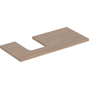 Geberit One Waschtisch-Platte 505294005 105 x 3 x 47 cm, Eiche/Melamin Holzstruktur, Ausschnitt links