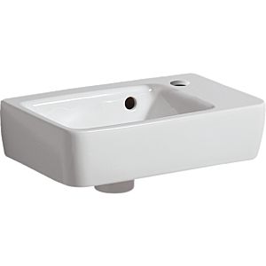 Geberit Renova Plan lave-mains 500382018 36x25cm, avec trou pour robinet, avec trop-plein, court, blanc / KeraTect