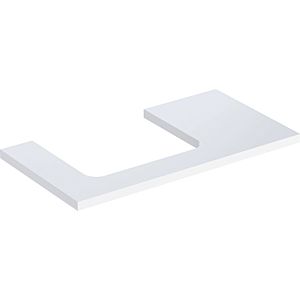 Geberit One plate 505303001 90 x 3 x 47 cm, white/lacquered high-gloss, cut-out on the left