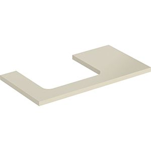 Geberit One plate 505303004 90 x 3 x 47 cm, sand-grey/high-gloss lacquered, cut-out on the left