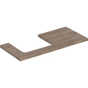 Geberit One Waschtisch-Platte 505304006 105 x 3 x 47 cm, Nussbaum hickory/Melamin Holzstruktur, Ausschnitt links