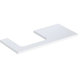 Geberit One plate 505304001 105 x 3 x 47 cm, white/high-gloss lacquered, cut-out on the left