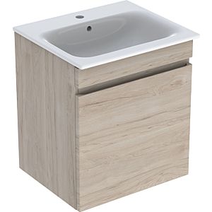 Geberit Renova Plan furniture washbasin set 501915008 60x62.2x48cm, corpus light walnut coated, washbasin white / KeraTect
