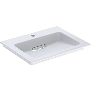 Geberit One furniture washbasin 505002001 60 cm, center tap hole, without overflow, white KeraTect/cover white
