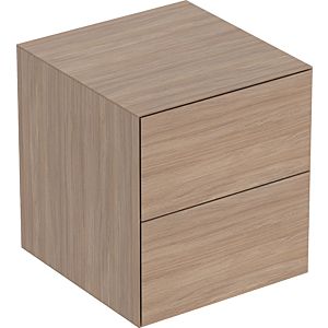 Geberit One Seitenschrank 505077005 45x49,2x47cm, 2 Schubladen, Eiche/Melamin Holzstruktur