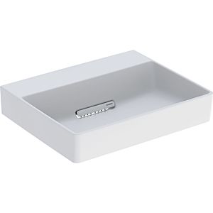Geberit One washbasin 505025001 50cm, without tap hole and overflow, matt white/high-gloss chrome-plated cover