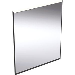 Geberit Option Plus Miroir lumineux carré 502781141 60 x 70 cm, noir mat/aluminium anodisé, éclairage direct/indirect