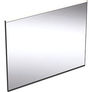 Geberit Option Plus Miroir lumineux carré 502783141 90 x 70 cm, noir mat/aluminium anodisé, éclairage direct/indirect, chauffage du miroir, lumière d&#39;orientation