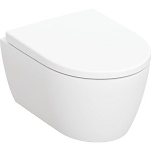 Geberit iCon Wand-WC mit WC Sitz 502381JT1 36x49cm, verkürzte Ausladung, geschlossene Form, rimfree, weiß matt