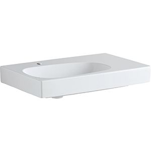 Geberit Citterio lavabo 500545011 75x50cm, trou pour robinet à gauche, sans trop-plein, étagère à droite, KeraTect / blanc