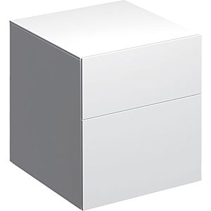 Geberit Xeno² Seitenschrank 500504011 45x51x46,2cm, mit 2 Schubladen, hochglänzend/weiß