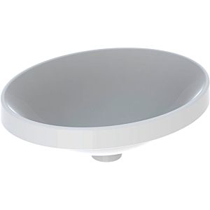 Geberit VariForm basin 500711002 white KeraTect, 50x40cm, without tap hole, overflow, oval