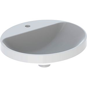 Geberit VariForm basin 500715002 50x45cm, with tap platform, without overflow, oval, white KeraTect