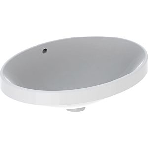 Geberit VariForm le bassin 500717012 55x40cm, sans trou de coulée, avec trop - plein, de forme ovale, blanc