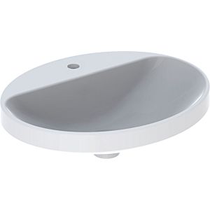Geberit VariForm basin 500723002 55x45cm, with tap platform, without overflow, oval, white KeraTect