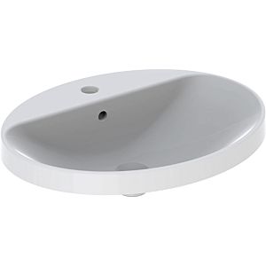 Geberit VariForm basin 500725012 60x48cm, with tap platform, overflow, oval, white