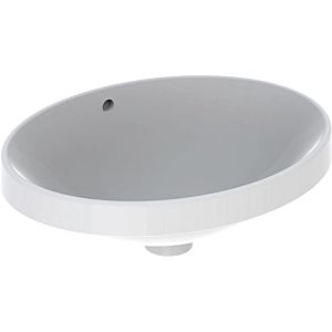 Geberit VariForm basin 500709012 50x40cm, without tap hole, with overflow, oval, white
