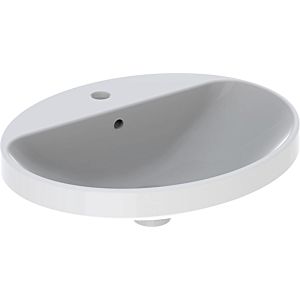 Geberit VariForm basin 500721012 55x45cm, with tap platform, overflow, oval, white