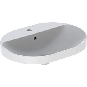 Geberit VariForm basin 500733012 60x45cm, with tap platform, overflow, elliptical, white