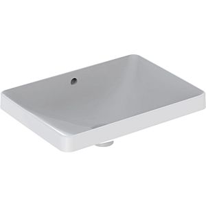 Geberit VariForm basin 500737012 55x40cm, without tap hole, with overflow, rectangular, white