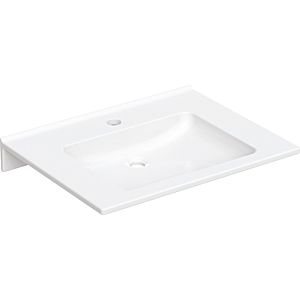 Geberit Publica lavabo 402070016 70 x 55 cm, avec trou pour robinetterie, sans trop-plein, sans barrière, blanc -alpin