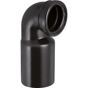 Geberit Pe connection elbow 366925161 DN 90/90, 90 degrees, PE-HD, for Compact WC