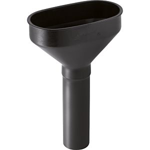 Geberit funnel 352379161 Ø 50 mm, oval, with valve strainer, PE-HD, black
