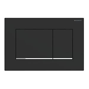 Geberit Sigma30 Betätigungsplatte 115883141 schwarz matt lackiert, hochglanz verchromt
