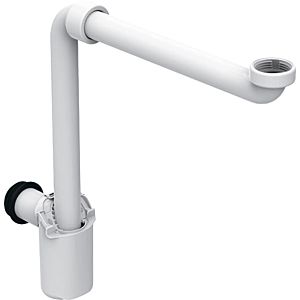Geberit siphon à tube plongeur 151116111 2000 2000 / 4 &quot;, 32 mm, modèle peu encombrant, pour lavabo, sortie horizontale, blanc