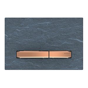 Geberit Sigma 50 flush plate 115670JM2 Cover plate Mustang slate, plate / button red gold, for dual flush