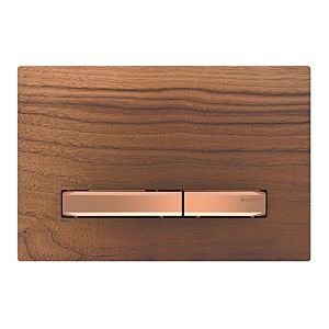 Geberit Sigma 50 flush plate 115670JX2 cover plate American walnut, plate / button red gold, for dual flush