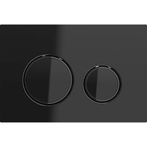 Geberit Sigma 21 flush plate 115651SJ1 plate / button black, ring black chrome, for 2-Megen flushing