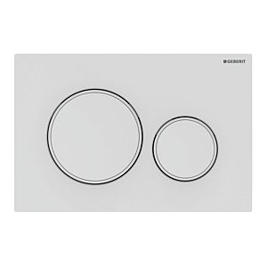 Geberit Sigma 20 Betätigungsplatte 115882011 Platte/Taste weiß matt, Ring weiß, für 2-Mengen-Spülung