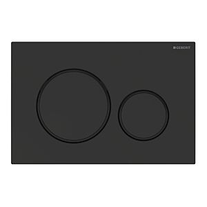 Geberit Sigma 20 115882DW1 Plaque / bouton noir, anneau noir mat, pour double chasse