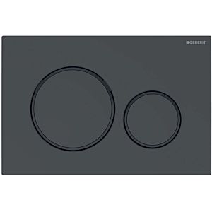 Geberit Sigma 20 Betätigungsplatte 115882DW1 Platte/Taste schwarz, Ring schwarz matt, für 2-Mengen-Spülung