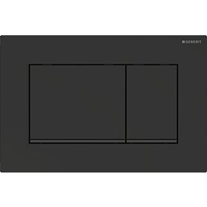 Geberit Sigma 30 Betätigungsplatte 115883DW1 Platte/Taste schwarz, Streifen schwarz matt,  für 2-Mengen-Spülung, Kunststoff