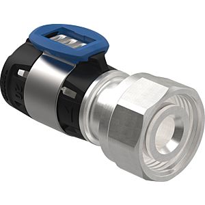Geberit FlowFit connection 619260221 Ø 16 mm x G 3/4, 61 mm, for Euro cone, with union nut