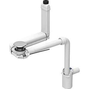 Geberit Clou sink drain 152049211 Ø 32 mm, space-saving model, with lever actuation, high-gloss chrome-plated