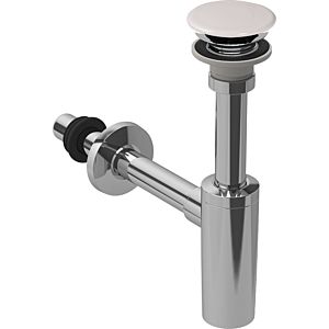 Geberit sink drain 151019011 d = 32 / 40mm, valve cover, horizontal outlet, white / high-gloss chrome-plated