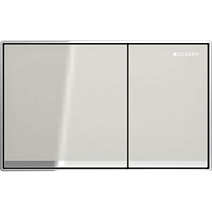 Geberit Omega 60 115081JL1 button sand gray, Rahmen high-gloss chrome-plated, flush, for dual flush