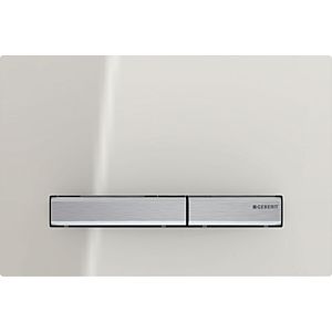 Geberit Sigma 50 flush plate 115788JL2 cover plate sand-gray, plate / button chrome-plated, for dual flush