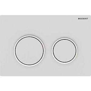 Geberit Omega cover plate 115085011 Plate/button painted matt white, ring white, for dual flush