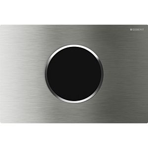 Geberit WC control 115906SN6 mains operation, 801 flush, screwable, Stainless Steel brushed