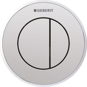 Geberit WC control Typ 01 116055KH1 pneumatique, double chasse, plastique, chromé brillant / chromé mat
