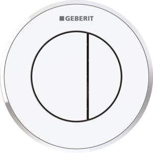 Geberit WC control Typ 01 116055KJ1 pneumatic, dual flush, plastic, white / high-gloss chrome-plated