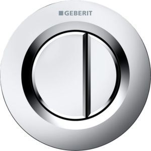 Geberit WC control Typ 01 116042461 pneumatic, dual flush, plastic, matt chrome-plated