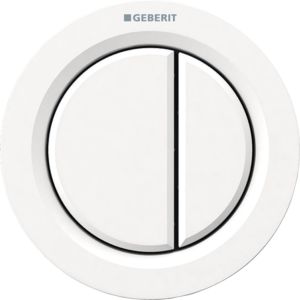 Geberit WC control Typ 01 116050111 pneumatic, dual flush, for Bathroom furniture , plastic, alpine white