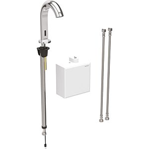 Geberit Piave infrared basin mixer 116164211 free-standing, battery operated, AP function box, high-gloss chrome-plated, with mixer